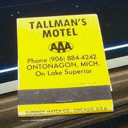 Hokans Motel (Scotts Superior Inn & Cabins, Hokans, Tallmans Motel) - Matchbook (newer photo)